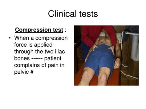 pelvic compression test|positive pelvic compression test.